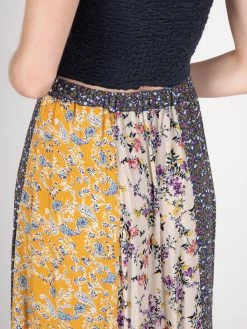 Natural Life Valentina Maxi Skirt - Yellow Cream Floral Mix -Natural Life Shop 1A2A0141