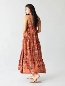 Natural Life Riley Maxi Dress - Orange Floral -Natural Life Shop 1A2A0296