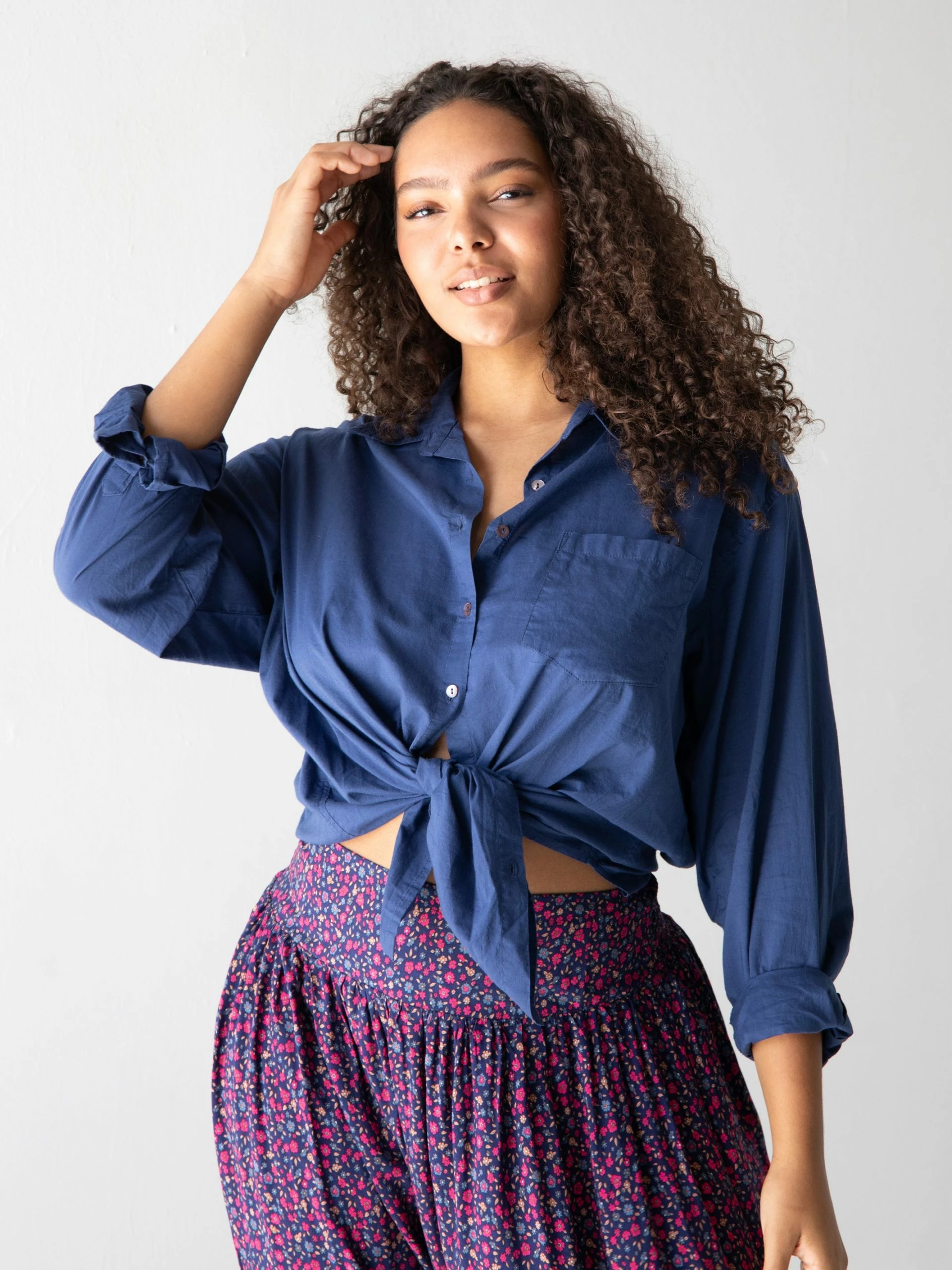 Natural Life Lived In Button Down Shirt - Navy 6 Natural Life Lived In Button Down Shirt - Navy - Image 4