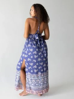 Natural Life Nadia Halter Dress - Navy Paisley -Natural Life Shop 1A2A0525 20 1 20copy