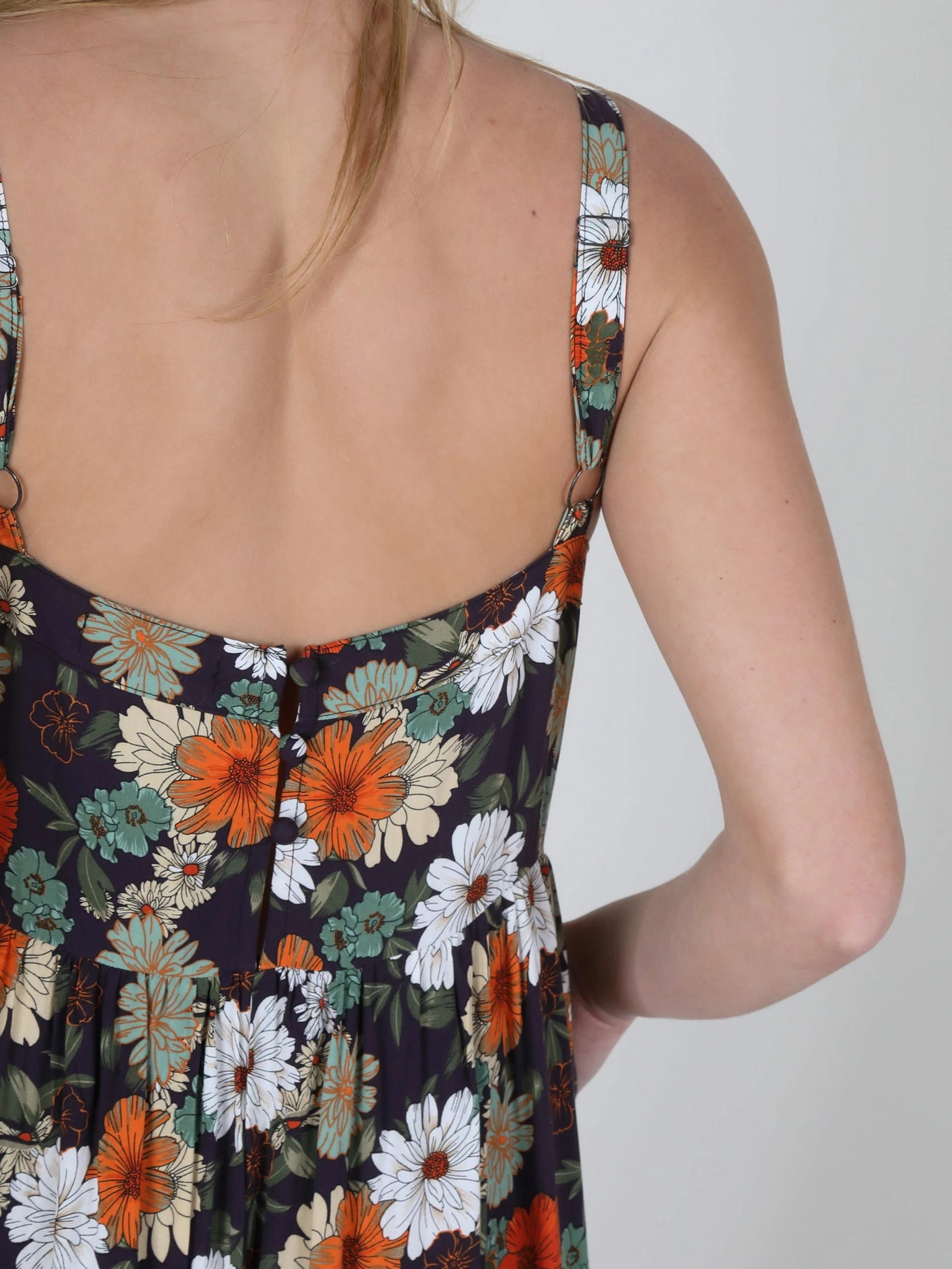 Natural Life Patti Jumpsuit Orange - Purple Daisies 8 Natural Life Patti Jumpsuit Orange - Purple Daisies - Image 6