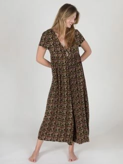 Natural Life Avery Wide-Leg Jumpsuit - Black Branches -Natural Life Shop 1A2A3311