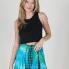 Natural Life Daisy Knit Skort - Blue Green Tie-Dye -Natural Life Shop 1A2A3484