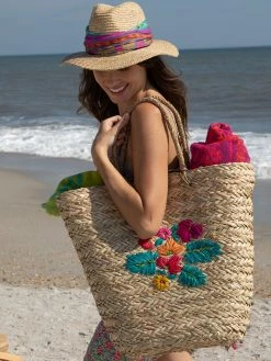 Natural Life Embroidered Straw Tote -Natural Life Shop 1A2A3647