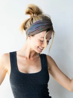 Natural Life Full Boho Bandeau® Headband - Dark Patchwork -Natural Life Shop 1A2A4317
