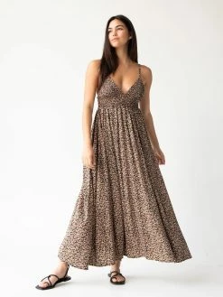 Natural Life Sandy Maxi Dress - Black Peach Floral -Natural Life Shop 1A2A4442