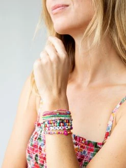 Natural Life Beaded Bracelet, Set Of 6 - Daisies -Natural Life Shop 1A2A4608