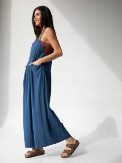 Natural Life Carrington Wide-Leg Jumpsuit - Washed Navy -Natural Life Shop 1A2A4697