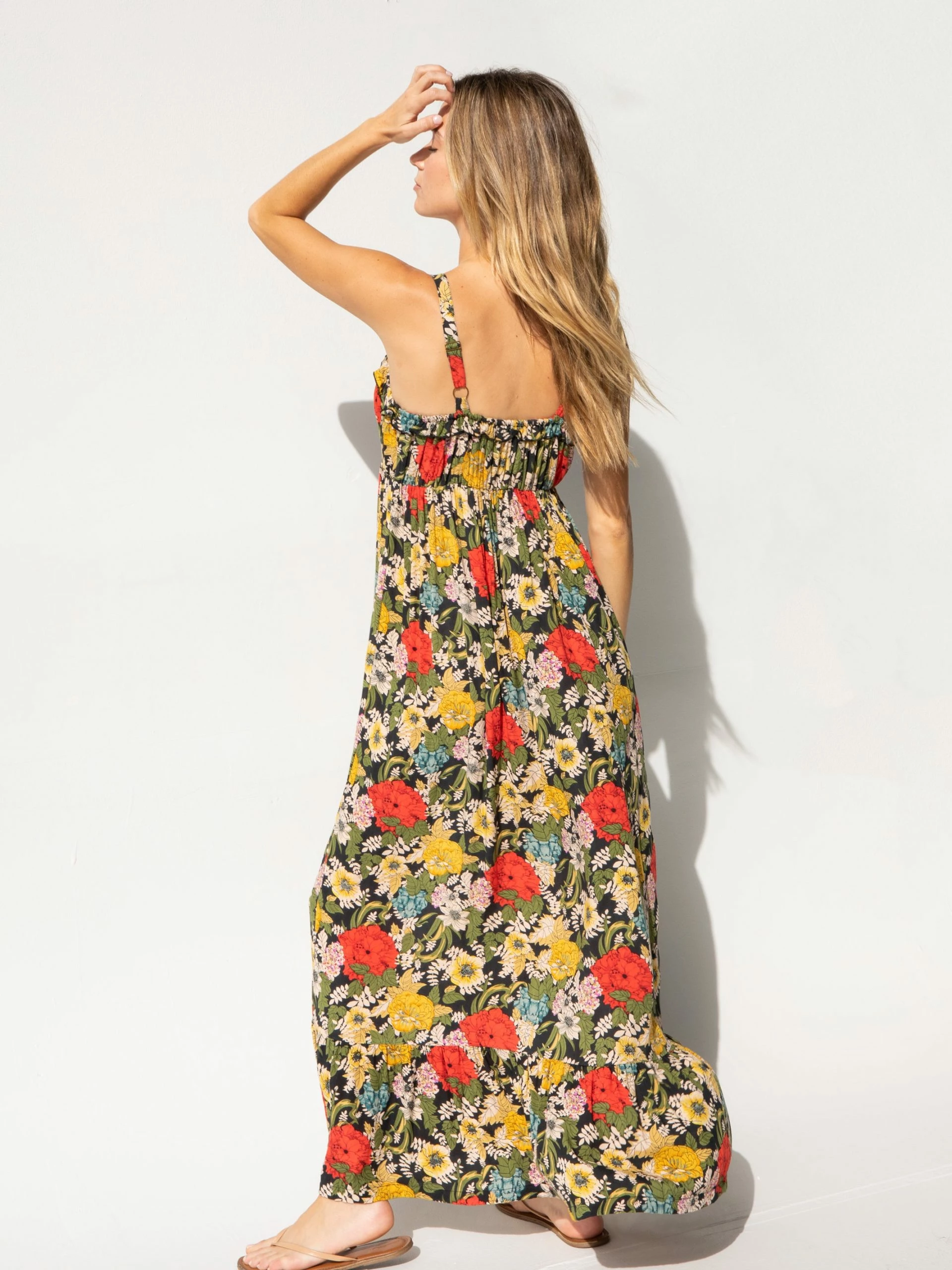Natural Life Elizabeth Maxi Dress - Black Red Poppy 5 Natural Life Elizabeth Maxi Dress - Black Red Poppy - Image 3