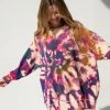 Natural Life Taylor Oversized Sweater - Sunrise Tie-Dye
