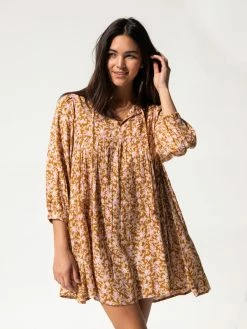 Natural Life Rose Dress - Pink Amber Vines