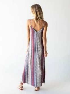 Natural Life Gracie V-Neck Slip Dress - Tan Stripe 11 Natural Life Gracie V-Neck Slip Dress - Tan Stripe -Natural Life Shop 1A2A5093