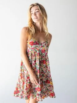 Natural Life Cleo Tiered Dress - Bright Pink Floral -Natural Life Shop 1A2A5540