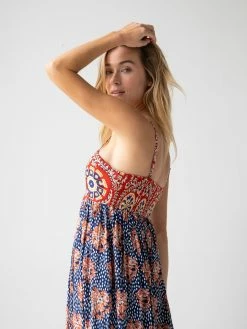 Natural Life Bailey Maxi Dress - Navy Red Mix Print -Natural Life Shop 1A2A5647