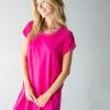 Natural Life Frankie Knit Tee Shirt Dress - Pink -Natural Life Shop 1A2A5761