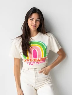 Natural Life Boyfriend Tee Shirt - Live Happy Rainbow 7 Natural Life Boyfriend Tee Shirt - Live Happy Rainbow -Natural Life Shop 1A2A5766