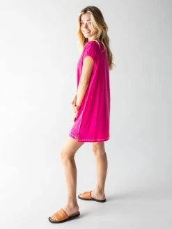 Natural Life Frankie Knit Tee Shirt Dress - Pink -Natural Life Shop 1A2A5770