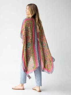 Natural Life Kelsey Kimono - Pink Teal Mandala
