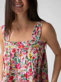 Natural Life Kate Pleated Tank Top - Bright Pink Floral 9 Natural Life Kate Pleated Tank Top - Bright Pink Floral -Natural Life Shop 1A2A5918