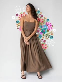 Natural Life Bailey Maxi Dress - Mushroom