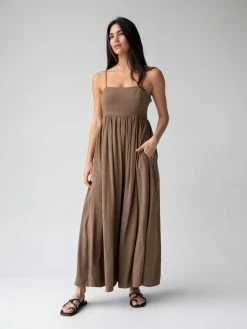 Natural Life Bailey Maxi Dress - Mushroom -Natural Life Shop 1A2A6022
