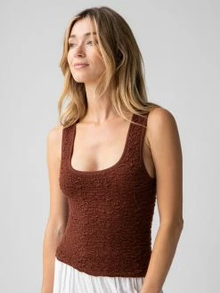 Natural Life Danielle Square Neck Tank - Coffee -Natural Life Shop 1A2A6088