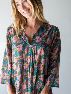 Natural Life Kaftan-In-A-Bag - Pink Blue Floral -Natural Life Shop 1A2A6195 20copy