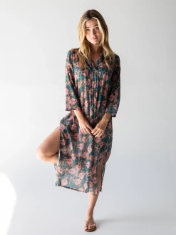 Natural Life Kaftan-In-A-Bag - Pink Blue Floral -Natural Life Shop 1A2A6199