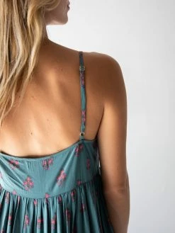 Natural Life Gigi Midi Dress - Teal Floral Border 10 Natural Life Gigi Midi Dress - Teal Floral Border -Natural Life Shop 1A2A6246