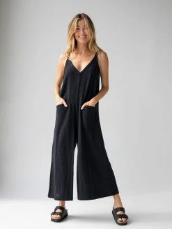 Natural Life Chelsea Cotton Jumpsuit - Black