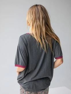 Natural Life Ringer Oversized Tee Shirt - Let's Just Go 7 Natural Life Ringer Oversized Tee Shirt - Let's Just Go -Natural Life Shop 1A2A6719