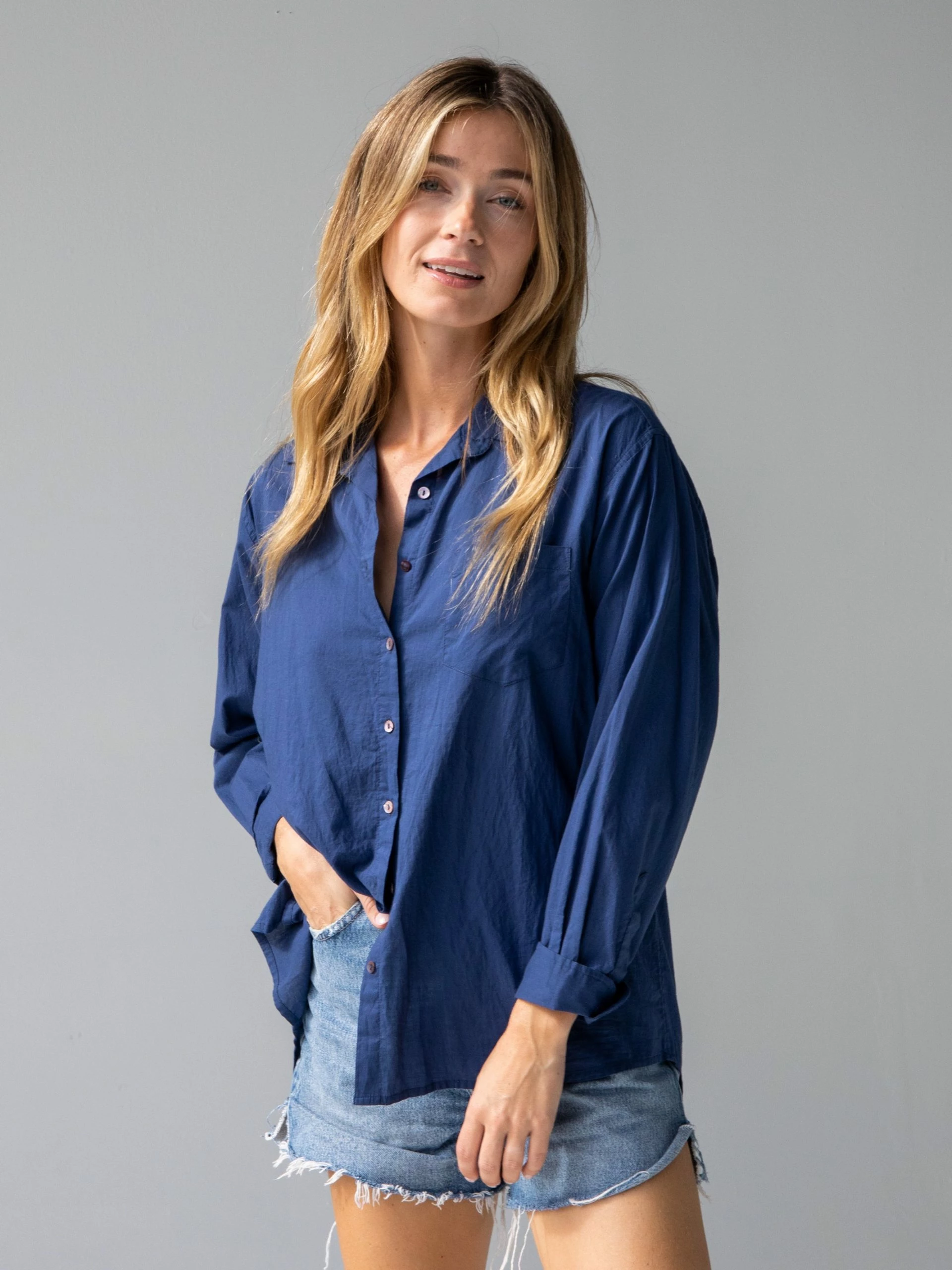 Natural Life Lived In Button Down Shirt - Navy 4 Natural Life Lived In Button Down Shirt - Navy - Image 2