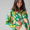 Natural Life Lara Button Down - Green Coral Floral -Natural Life Shop 1A2A7298