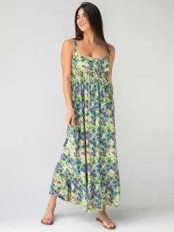 Natural Life Elizabeth Maxi Dress - Green Floral