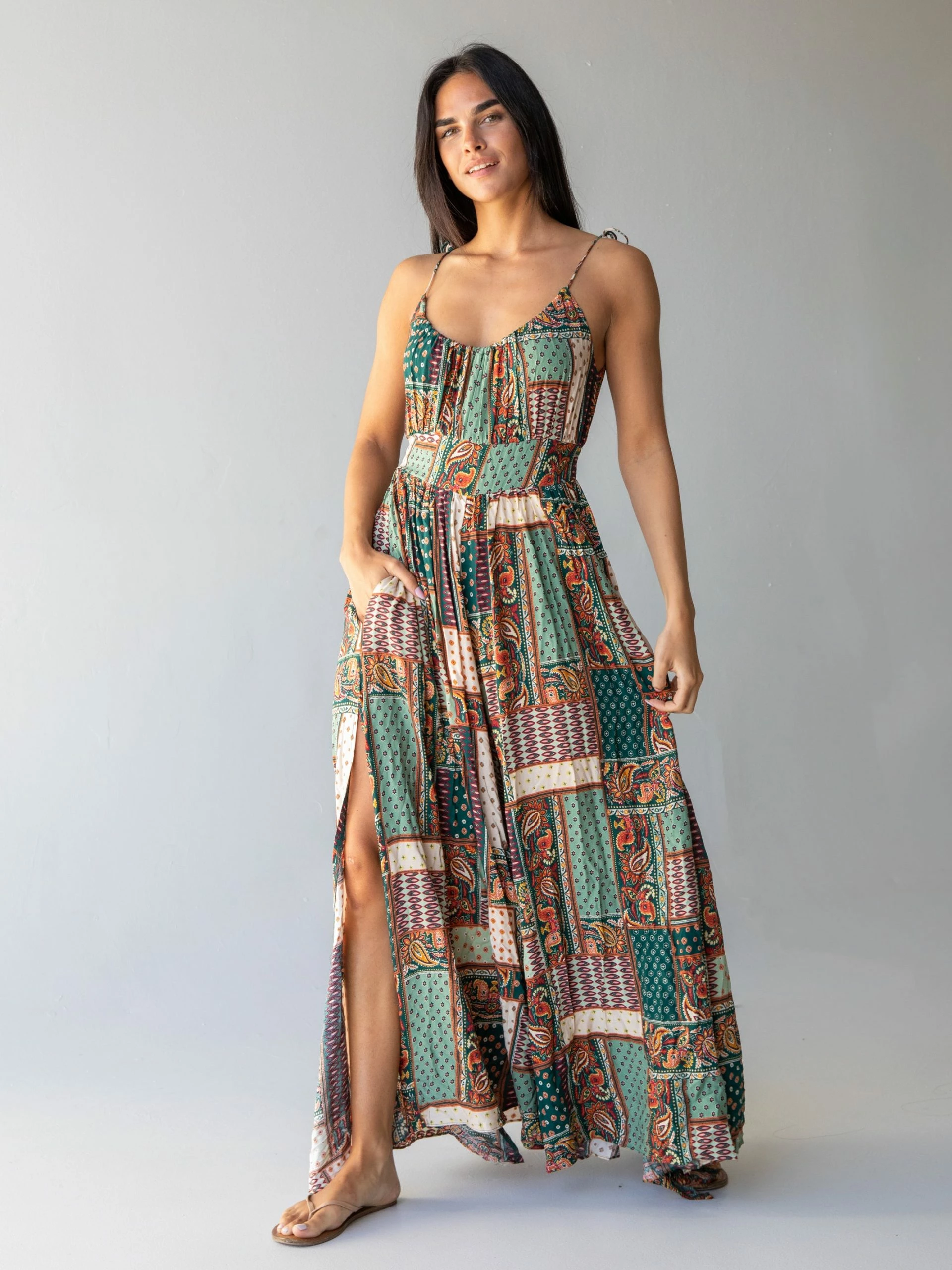Natural Life Golden Eye Wide-Leg Jumpsuit - Paisley Patchwork 3 Natural Life Golden Eye Wide-Leg Jumpsuit - Paisley Patchwork