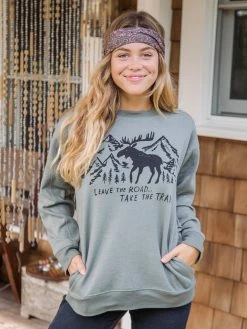 Natural Life Comfy Pocket Sweatshirt - Take The Trail