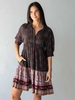 Natural Life Becca Dress - Mocha Tulip -Natural Life Shop 1A2A8741