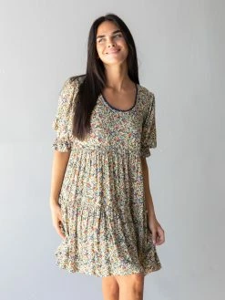 Natural Life Collette Dress - Cream Multi Floral -Natural Life Shop 1A2A9085