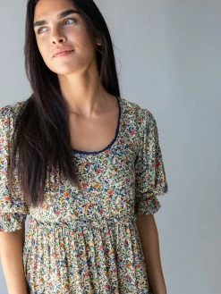 Natural Life Collette Dress - Cream Multi Floral -Natural Life Shop 1A2A9096