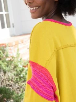 Natural Life Knit Trim Sweatshirt - Mustard 7 Natural Life Knit Trim Sweatshirt - Mustard -Natural Life Shop 1A2A9147