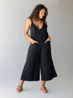 Natural Life Chelsea Cotton Jumpsuit - Black 9 Natural Life Chelsea Cotton Jumpsuit - Black -Natural Life Shop 1A2A9149