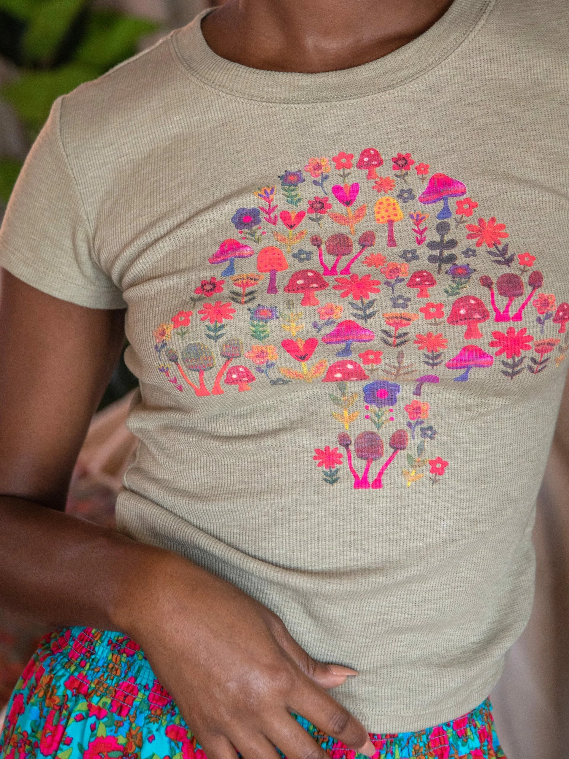 Natural Life Winnie Baby Tee Shirt - Mushrooms 4 Natural Life Winnie Baby Tee Shirt - Mushrooms - Image 2