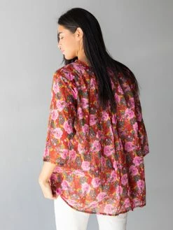 Natural Life Tunic-In-A-Bag - Pink Red Floral -Natural Life Shop 1A2A9774