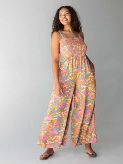 Natural Life Sedona Jumpsuit - Retro Floral -Natural Life Shop 1A2A9887