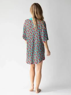 Natural Life Charlie V-Neck Dress - Red Blue Floral -Natural Life Shop 484A0335 20copy