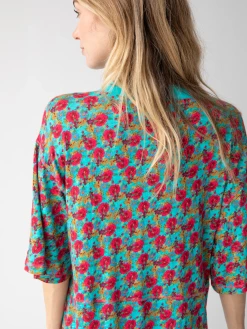 Natural Life Charlie V-Neck Dress - Red Blue Floral -Natural Life Shop 484A0338 20copy