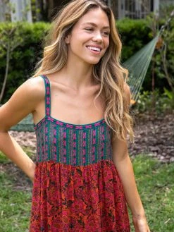 Natural Life Patti Side Slit Maxi Dress - Red Orange Mixed Print 10 Natural Life Patti Side Slit Maxi Dress - Red Orange Mixed Print -Natural Life Shop 484A0529