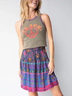 Natural Life Calla Skirt - Border Print -Natural Life Shop 484A1081 20copy