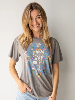 Natural Life Boyfriend Tee Shirt - Go For It
