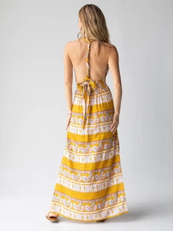 Natural Life Nadia Halter Dress - Mustard Paisley -Natural Life Shop 484A1591 20copy